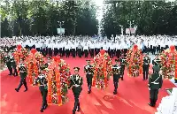 烈士紀念日向人民英雄敬獻花籃儀式在邕舉行鹿心社藍天立王東海孫大偉等出席