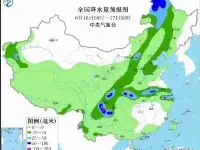 四川盆地至長江中下游等地有强降雨局地大豪雨