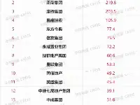 2021年1-9月河南省本土房地產企業銷售業績TOP20