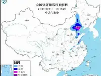 北京、遼寧等地部分地區有大暴雨，河北東北部局地有特大豪雨