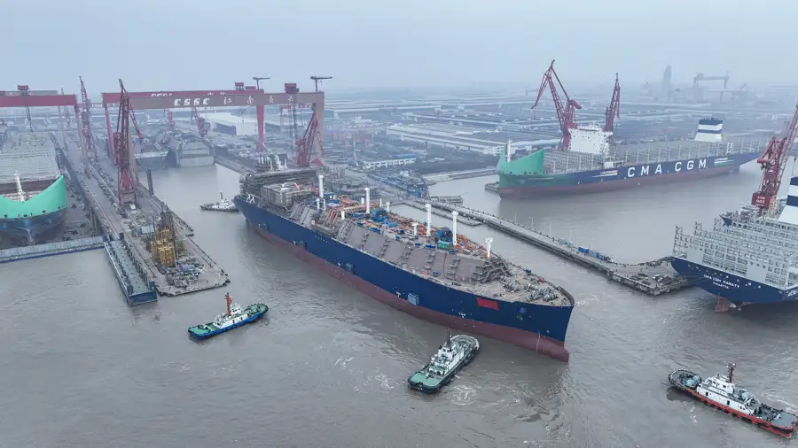四艘LNG運輸船同塢建造。滬東中華供圖.jpeg